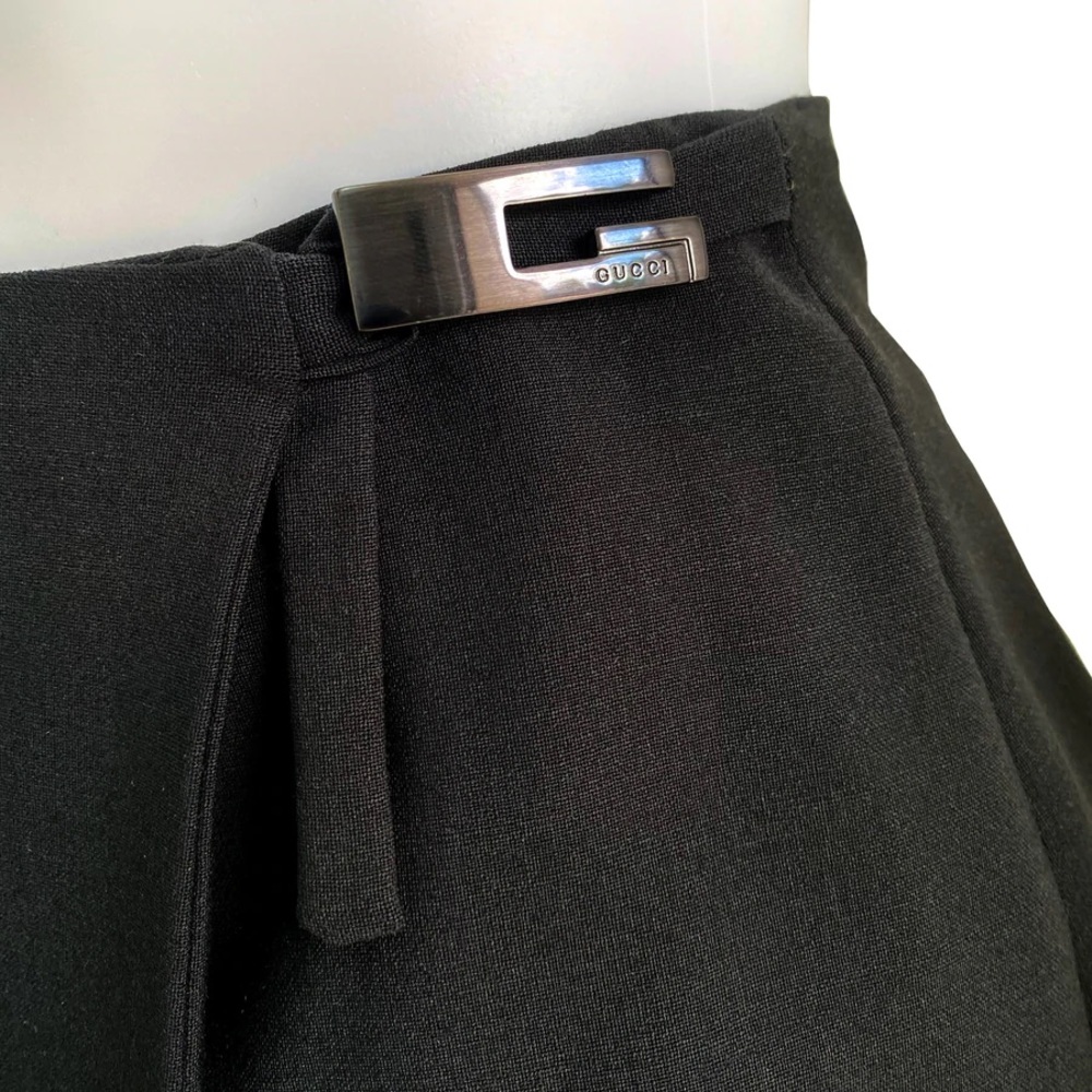 GUCCI - Tom Ford Era Vintage Wrap Skirt w Logo detail